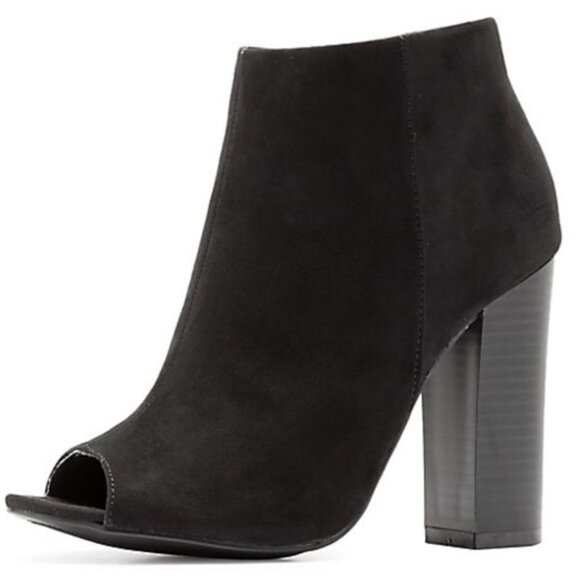 Bamboo Stash  peep toe ankle boots booties 9 - Picture 1 of 3